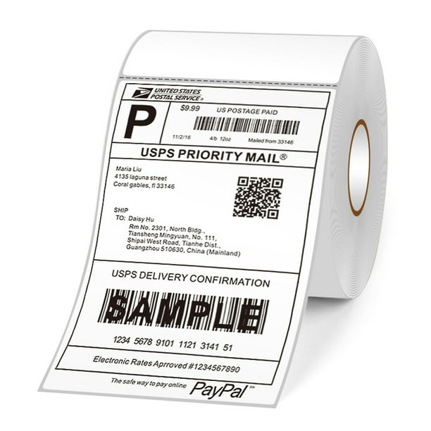 USA 50 Adhesive Labels with Perforation Designed for  & Paypal Postage